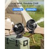 Koonie 10000mAh Battery Operated Misting Fan with Clip, Portable 8''