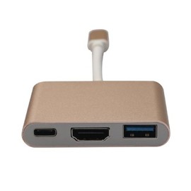 Lacaca USB Type C to HDMI with charging adapter Kayenne USB-C to HDMI hub 1080P or UHD 2160P (Gold)