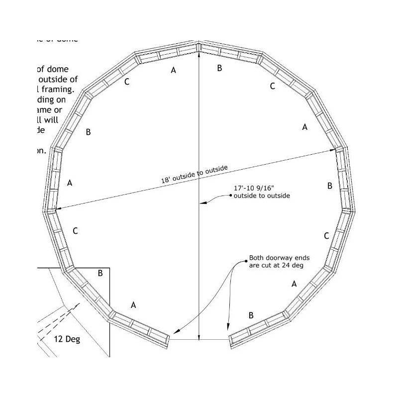 20ft / 6m Geodesic Dome DIY Build Plans NO HUBS
