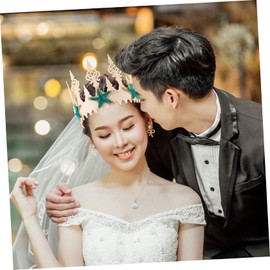 Minkissy 1pc Mermaid Theme Hair Accessory Beautiful Decorative Headdress Stylish Crown Headband for Girls Lightweight Comfortable for Birthday Parties Unique Hair Ornament