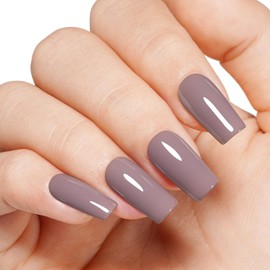 AILLSA Gel Nail Polish Dusty Mauve Gel Polish Gray Purple Neutral Gel Polish Dark Lavender Nude Gel Polish Natural Color Fall Winter Soak Off U V Gel for Nail Salon at Home 0.51 Fl Oz/GC02