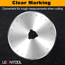 LEONTOOL 60 mm Rotary Cutter Blades Pack of 10 Fabric Cutting Wheel SK5 Sharp Replacement Rotary Blade Refill Pack Quilting Sewing Crafts Fabric Paper Leather Cutting Tool