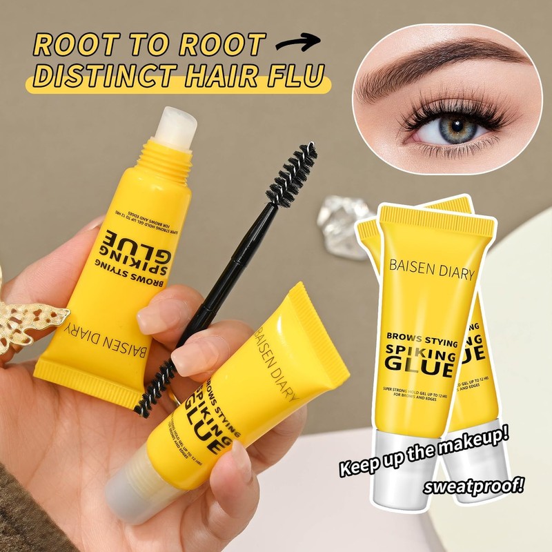 2PCS Eyebrows Styling Spiking Glue – Long-Lasting Glue for Brows