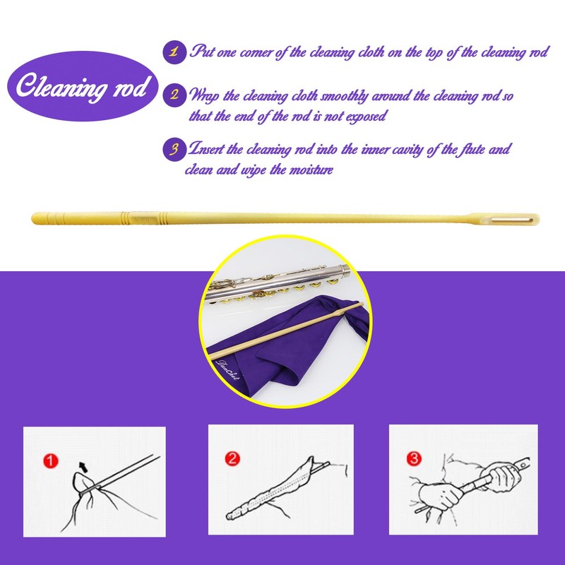 Flute Cleaning Care Cleaning Kit: Key Oil + Cork Grease