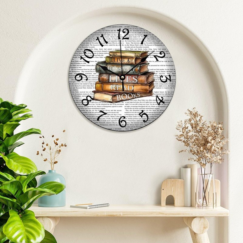 ArogGeld Lived A Thousand Lives Read Books Clock Library Decor