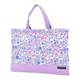 COLORFUL CANDY STYLE N0241400 Lesson Bag (Quilted), Picture Book Bag, Handbag, Training, Airy Shower of Pastel Flowers (Blue)