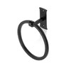 Fayesia Black Towel Holder - Blacksmith Handcrafted Wrought Iron -