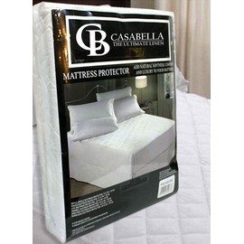 Casabella Extra Deep Double Quilted Mattress Cover 40 cm(16") Fitted Sheet Breathable Hypoallergenic Mattress Portector Double Size Mattress Cover 137x190+40cm