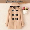 DHER 4 Pairs Leather Buttons Toggle Buttons Wooden Buttons Closure