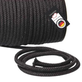 Turnbeutelliebe® Cord, 100% Cotton, 8 mm Wide, Thick, for Gym Bags, for Sewing, Many Colours and Lengths, Braided, Rope, Craft Cord, Ribbon