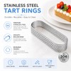 Pilikoll 10 Pcs Oval Perforated Tart Ring Set for DIY