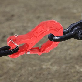 3/8 Inch Clevis Slip Hook with Safety Latch, Heavy Duty Forged G70 Steel Clevis Chain Hook, Versatile Secure Connection Clevis Grab Hook for Trailer Truck Transport, 33,069 Lbs