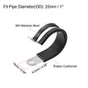sourcing map 1"(25mm) Cable Clamp 304 Stainless Steel Rubber Cushioned