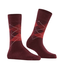 Burlington Ladies Whitby W So Soft and Warm Patterned Socks 1 Pair, Red Berry 8433