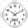 Foxtop Wireless Digital Wall Clock 30 cm Kitchen Clock Radio