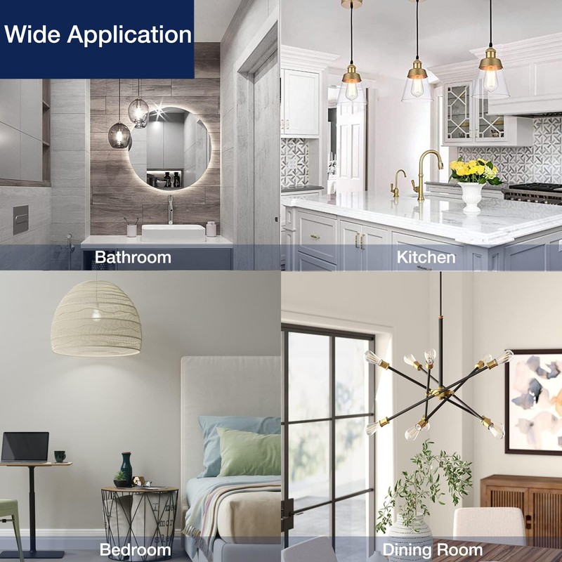 FLSNT LED Edison Bulbs, 5000K White Light Dimmable ST19 LED