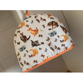 Tea Cosy 100% Cotton Teapot Insulated Cover Warmer Kitchen Cats Novelty Just in- 35x27x3 cm Birthday Christmas New Homes Gift Idea for Cat Lover