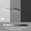 EDISLIVE Modern Dimmable LED Ceiling Light Curved 3 Light 22.5