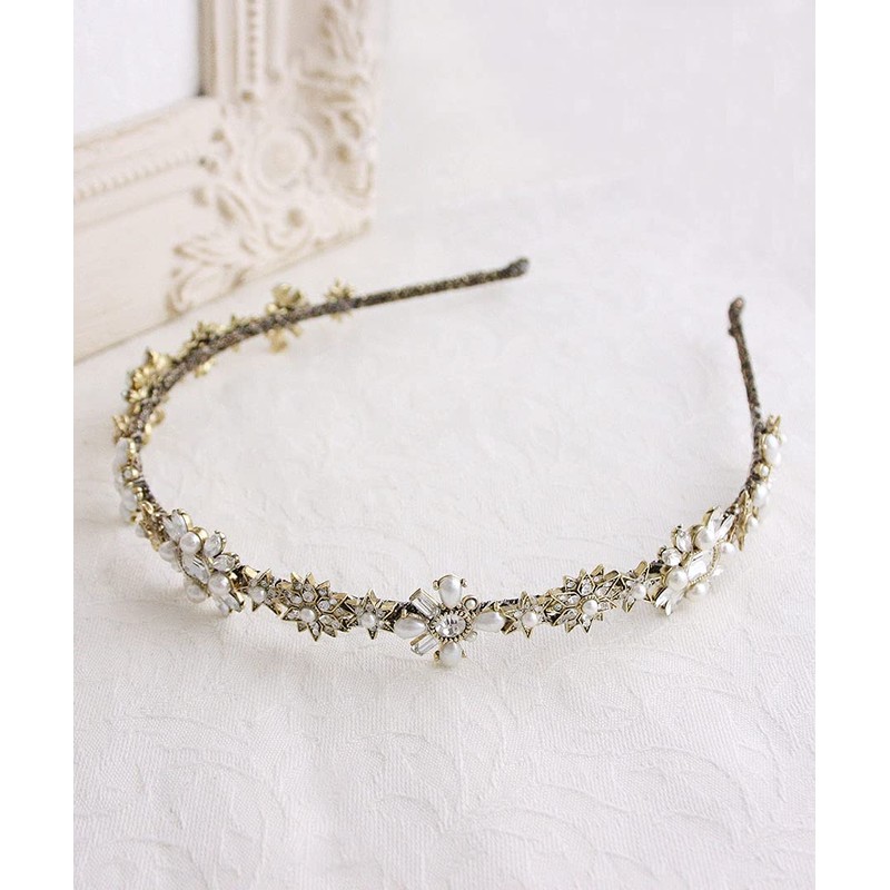 Vingtaine HK-188 Pearl Bijou Headband Thin Gorgeous Wedding After-Party Party