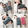 Soft Leather Long Wallet Wristlet with hand Strap Clutch Bag