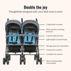Dream On Me Volgo Twin Baby Stroller, Lightweight Side-by-Side Double