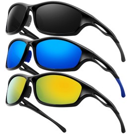 Paulburry Sports Sunglasses for Men Women: 3 Pack Goggles Sports Glasses,UV400 Protection Shades for Cycling Fishing