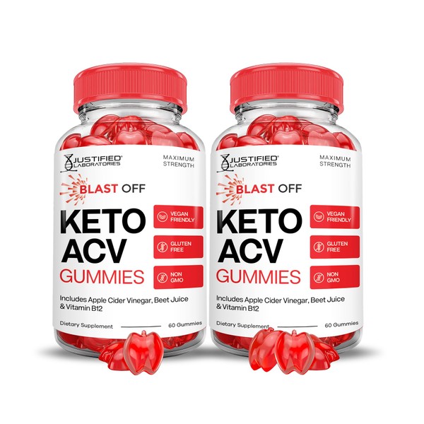 Justified Laboratories (2 Pack) Blast Keto ACV Gummies Advanced Formula