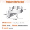 Zhengmy 50 Pcs Trailer Frame Wire Clips Stainless Steel Metal