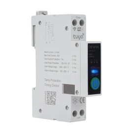 Wattive Stromzähler Hutschiene Wlan AC 90-240V 40A Tuya Smart Wechselstromzähler LCD Wifi Stromzähler Energie Monitor mit Handy-Fernbedienung, Mess- und Zeitschaltfunktionen zum Ein- und Ausschalten