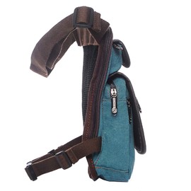 Xieben Canvas Drop Leg Bag for Men Women Waist Belt Tactical Military Pouch Motorcycle Riding Cycling Travel Tactical Outdoors Sports Bum Fanny Pack Green