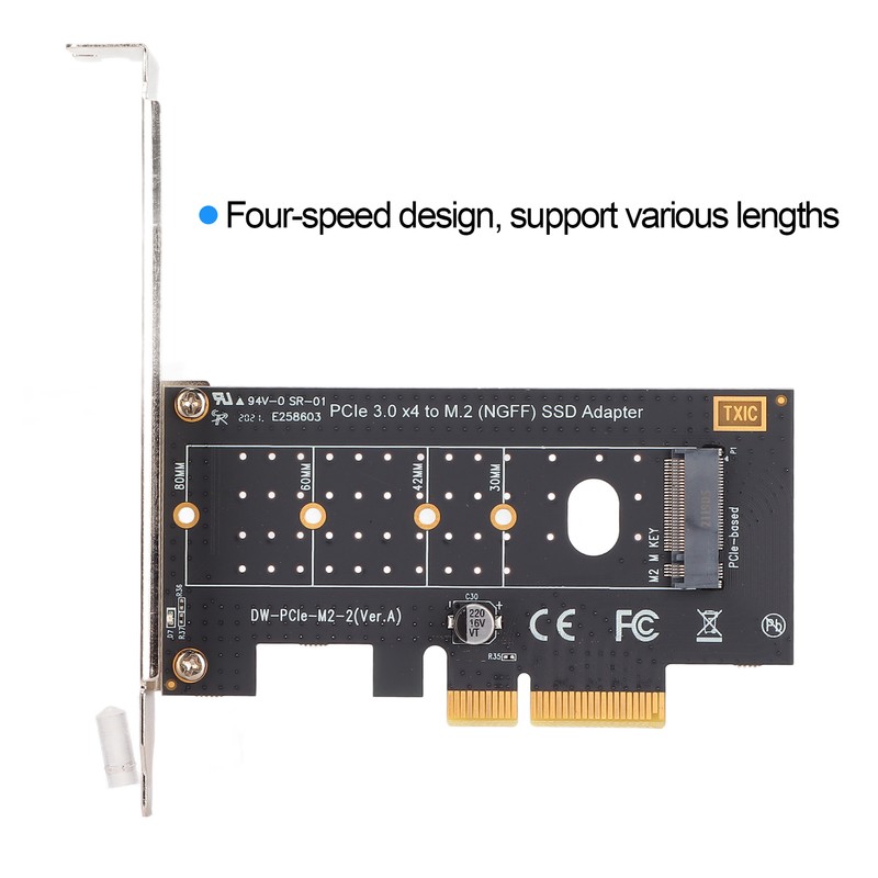 M.2 To Pcie Adapter PCB Gold Plated M.2 NVME to