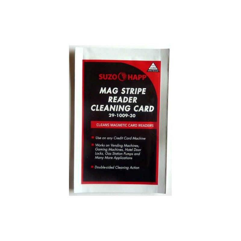Suzo Happ Cleaning Card for Mag Stripe Card Readers Lot/12