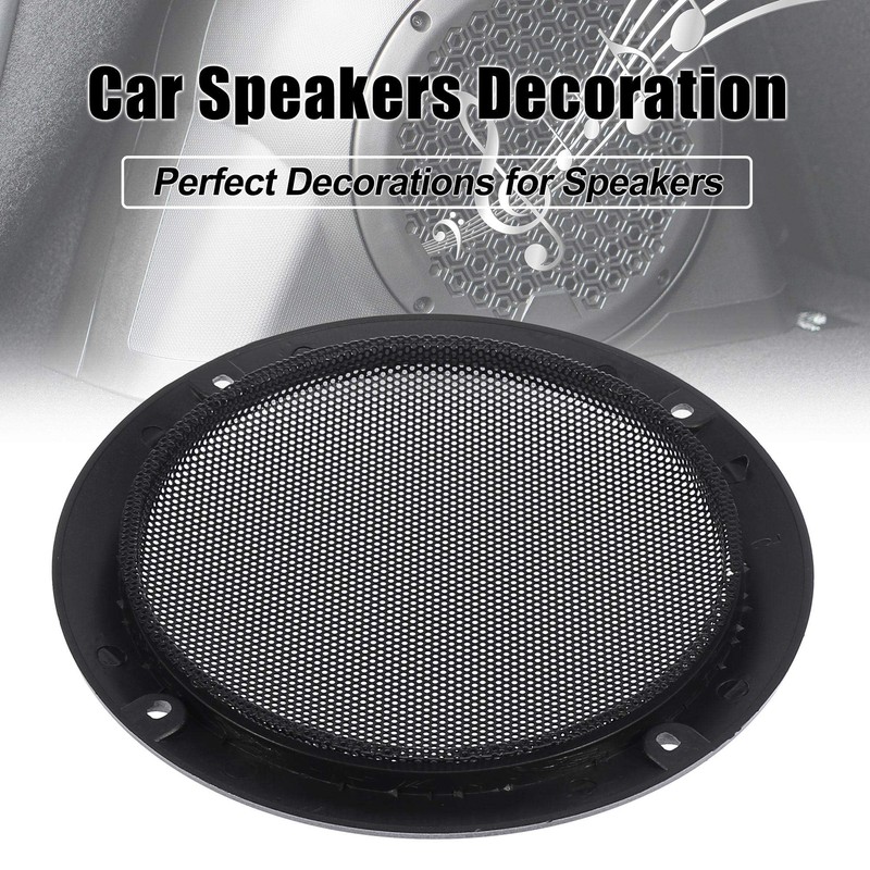 X AUTOHAUX 5" Titanium Tone Audio Speaker Cover Mesh Subwoofer