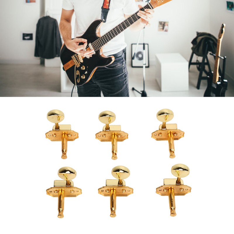 6 Pcs String Tuning Pegs 3L3R High Strength Metal Machine