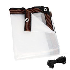 Neegaurd 1.5 x 2.5 m Tarpaulin Waterproof Transparent with Eyelets Tarpaulin Waterproof Fabric Tarpaulin Rain Cover Wind Protection for Outdoor Camping Balcony Garden Gazebo Greenhouse