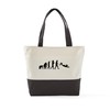 CafePress Snorkeling Evolution Canvas Tote Top Zipper Closure
