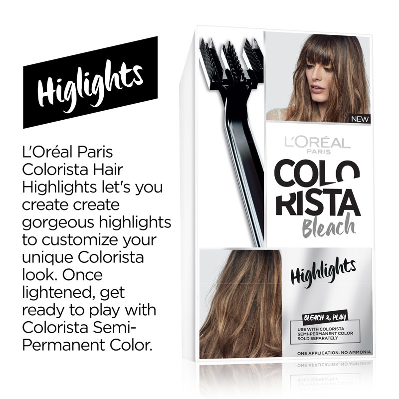 L'Oreal Paris Colorista Hair Bleach, Highlights Hair Color Kit, 1