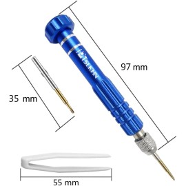 PTSLKHN Eye Glass Repairing Kit, S2 Steel Screwdriver with 15 Types of Screws,