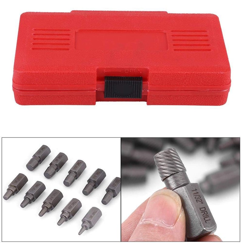 10Pcs Screw Extractor Screwdriver Bits Set, 3.2-10.3mm Hex Head Screw
