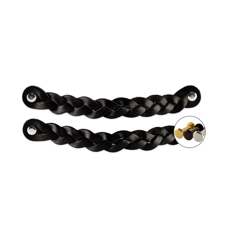 Brute Strength - Leather Handles for Furniture - Braided -