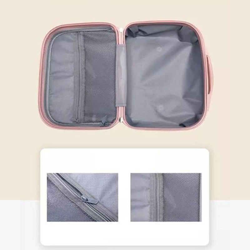 14inch Travel Makeup Hand Luggage with Elastic Strap Portable Handle