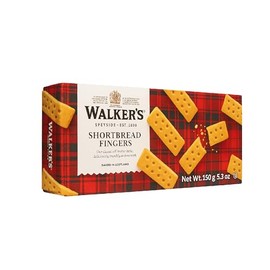 Walkers Galletas Shortbread Fingers, 150 g, Delicioso Sabor a Mantequilla, Ingredientes Naturales y Sin Aditivos, Certificado Kosher y Apto para Veget