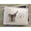 WHITE COTTON CARDS AC50T 50th Birthday, Mini Photo Album, Champagne