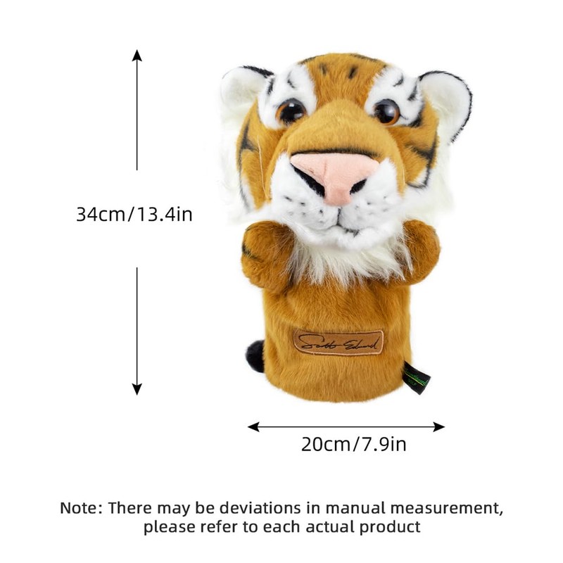 Scott Edward Covered Driver Animal Shaped Golf Club Headwear, Soft