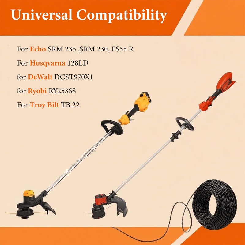 Dxyue Universal 115ft 0.095" Trimmer Line for Echo String Trimmers,