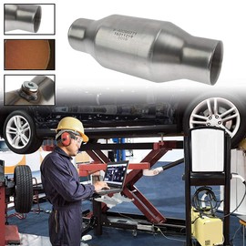 MAYASAF 2.5" Inlet/Outlet Universal Catalytic Converter, with O2 Port【EPA Compliant】