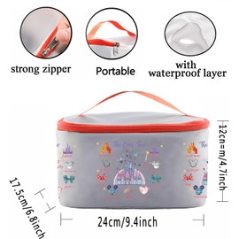 PXTIDY Magic Kingdom Cartoon Lover Gift The E T Magic Kingdom Vacation Cosmetic Bag Magic Castle Park Bag Singer Cartoon Gift