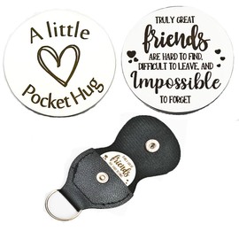 Pocket Hug Best Friends Gifts Long Distance Friendship Gifts for Women Men Turly Great Friends Are Hard to Find Pocket Hug Coin for Best Friends BFF Christmas Birthday Gift