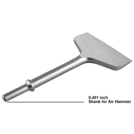 Firecore 4-inch Wide Air Chisel Bit, 0.401 Inch Shank Tile & Thinset Scaling Chisel Thinset Scraper Wall and Floor Scraper Tile Remover Work with Air Hammer (4" X 7.5")