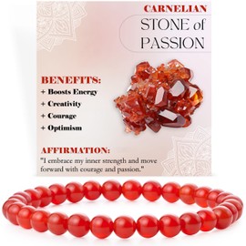 Bivei Pearl Bracelet for Women 6 mm Semi Precious Natural Stone Stretch Elastic Jewellery Yoga Gifts, Stone